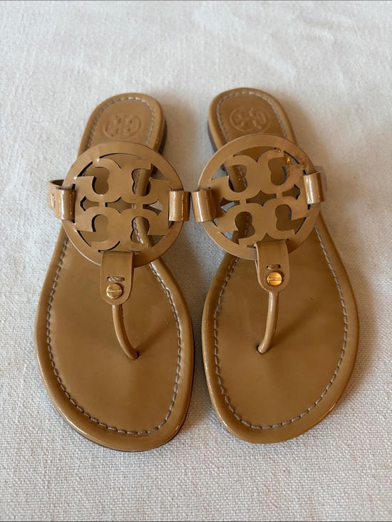 Tory Burch Shoes - TORY BURCH | Tan Miller Leather Sandal (Women) - Size 8.5M